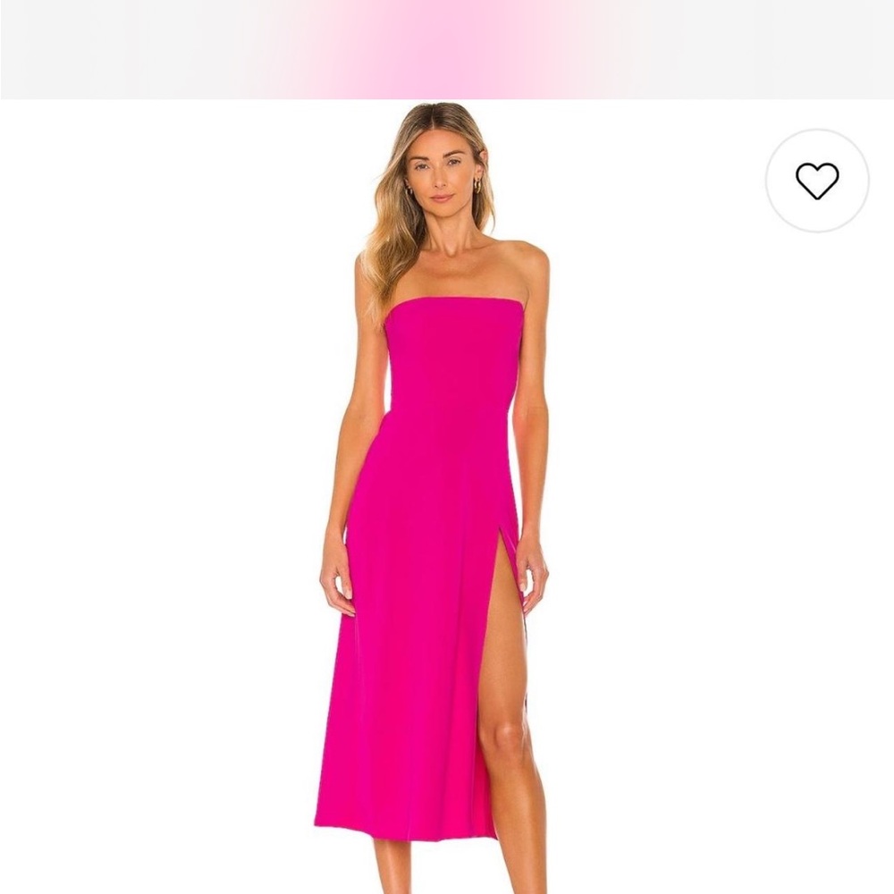 Amanda Uprichard Vibrant Pink Strapless Dress